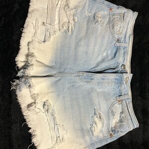 Distressed Denim Shorts